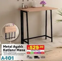 METAL AYAKLI KATLANIR MASA